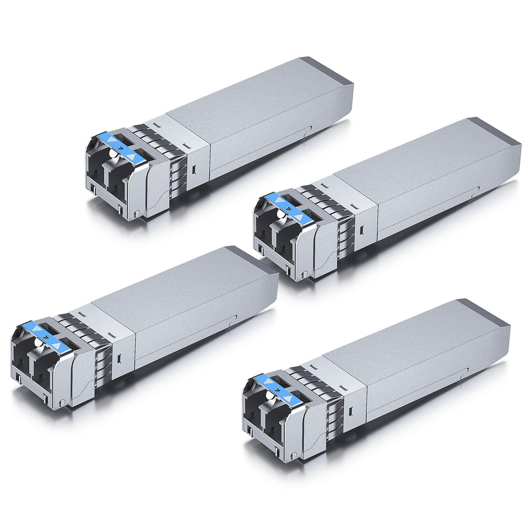 10Gtek 4-Stück 10Gb SFP+ LR Singlemode Modul, 10GBase-LR LC Transceiver Kompatibel für Cisco SFP-10G