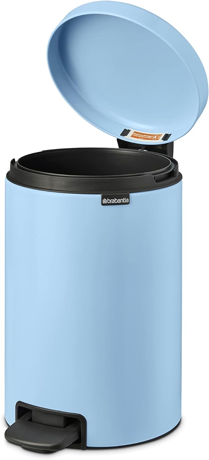 Brabantia - NewIcon Treteimer 12L - Medium Abfalleimer für Küche oder Schlafzimmer - Sanft Schliesse