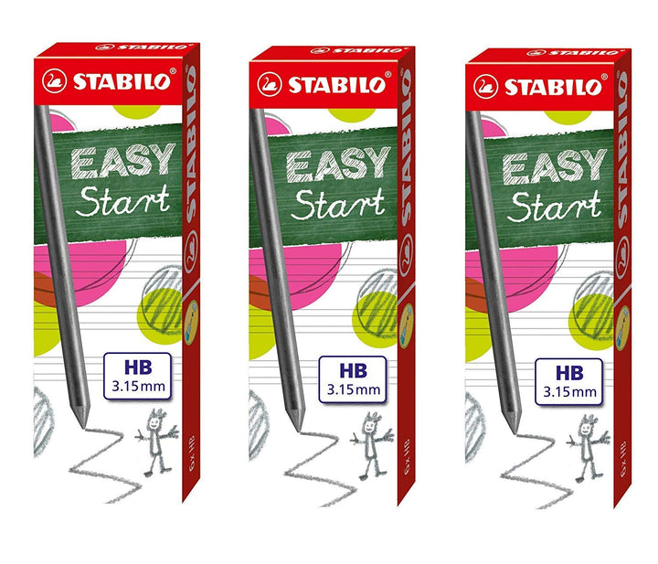 Stabilo Minen zum Nachfüllen EASYergo 3.15 Nachfüllminen - 3X 6er Pack - Härtegrad HB (18er Set)