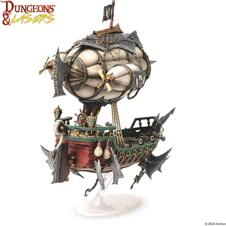 Dungeons &amp; Lasers Deuslair Flying Pirates Luftschiff Miniatur – für DND- und 5E-kompatible RPG-Spiel
