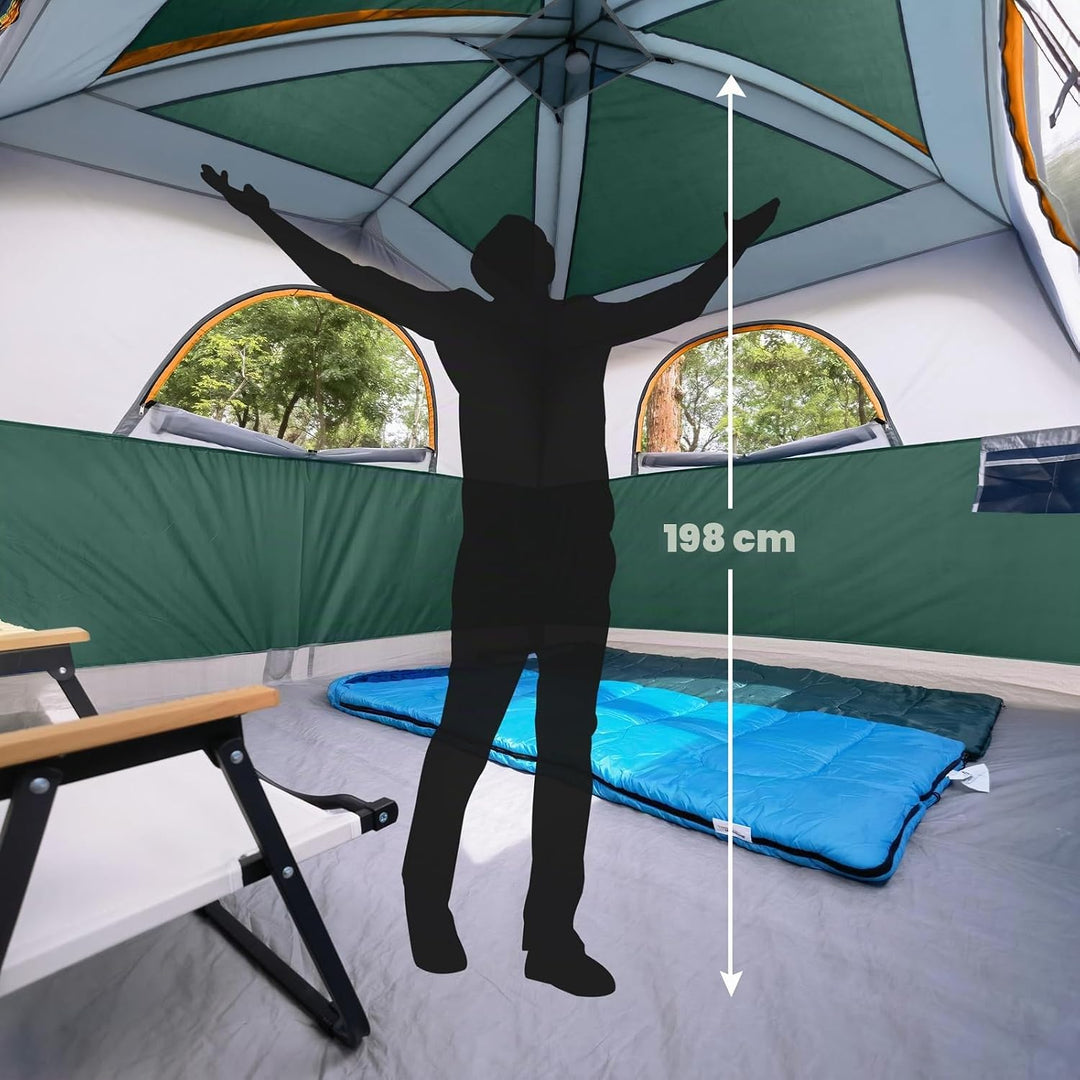 UNP Tents 6 Person Waterproof Windproof Easy Setup,Double Layer Family Camping Tent with 1 Mesh Door