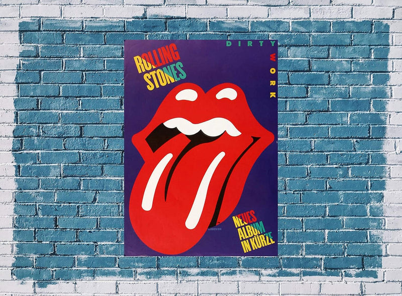 The Rolling Stones - Dirty Work, 1986 » Konzertplakat/Premium Poster | Live Konzert Veranstaltung |