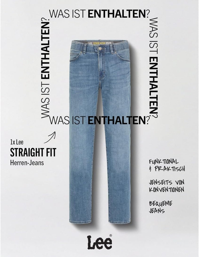 Lee Herren Straight Fit MVP Extreme Motion Jeans 29W / 30L Brady, 29W / 30L Brady