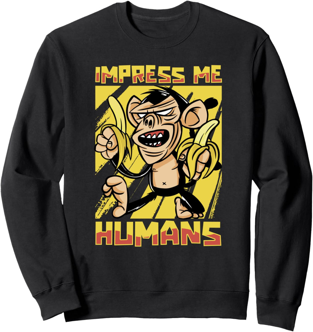 Affe Banane Äffchen Primat - Wildnis Tier Affe Sweatshirt