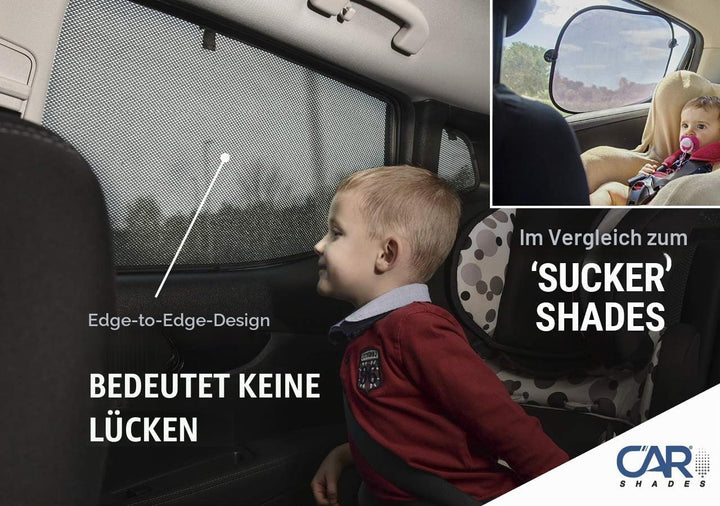 Satz Car Shades (Hintertüren) kompatibel mit Volkswagen Polo 6R/6C 5 türer 2009-2017 (2-teilig) Jeu