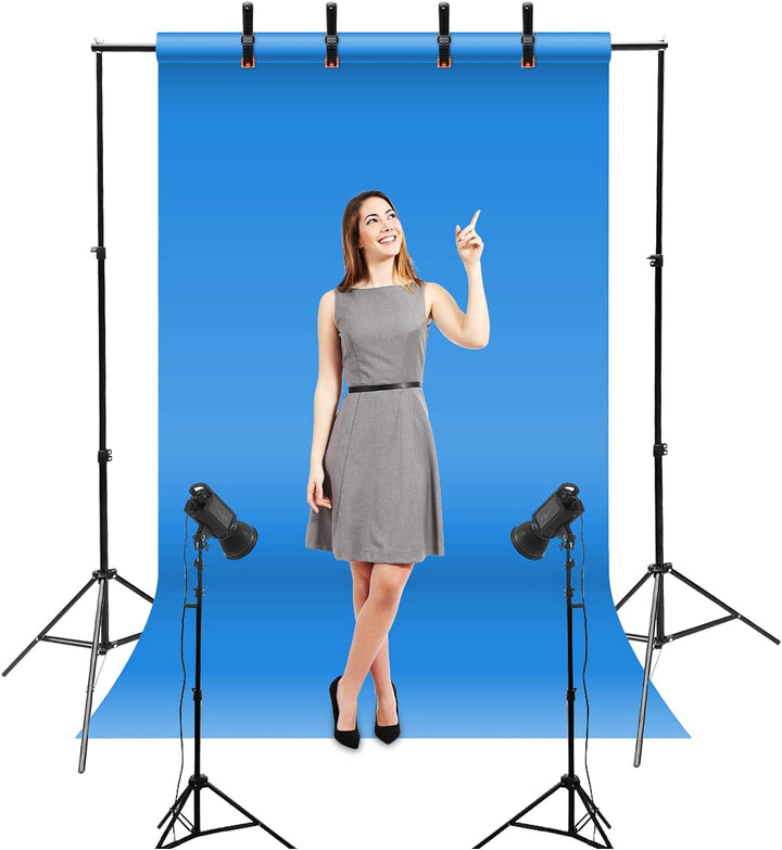 Relota Foto Hintergrund Ständer 200cm X 300cm, Verstellbarer Hintergrundsystem mit 10 Starker Klemme