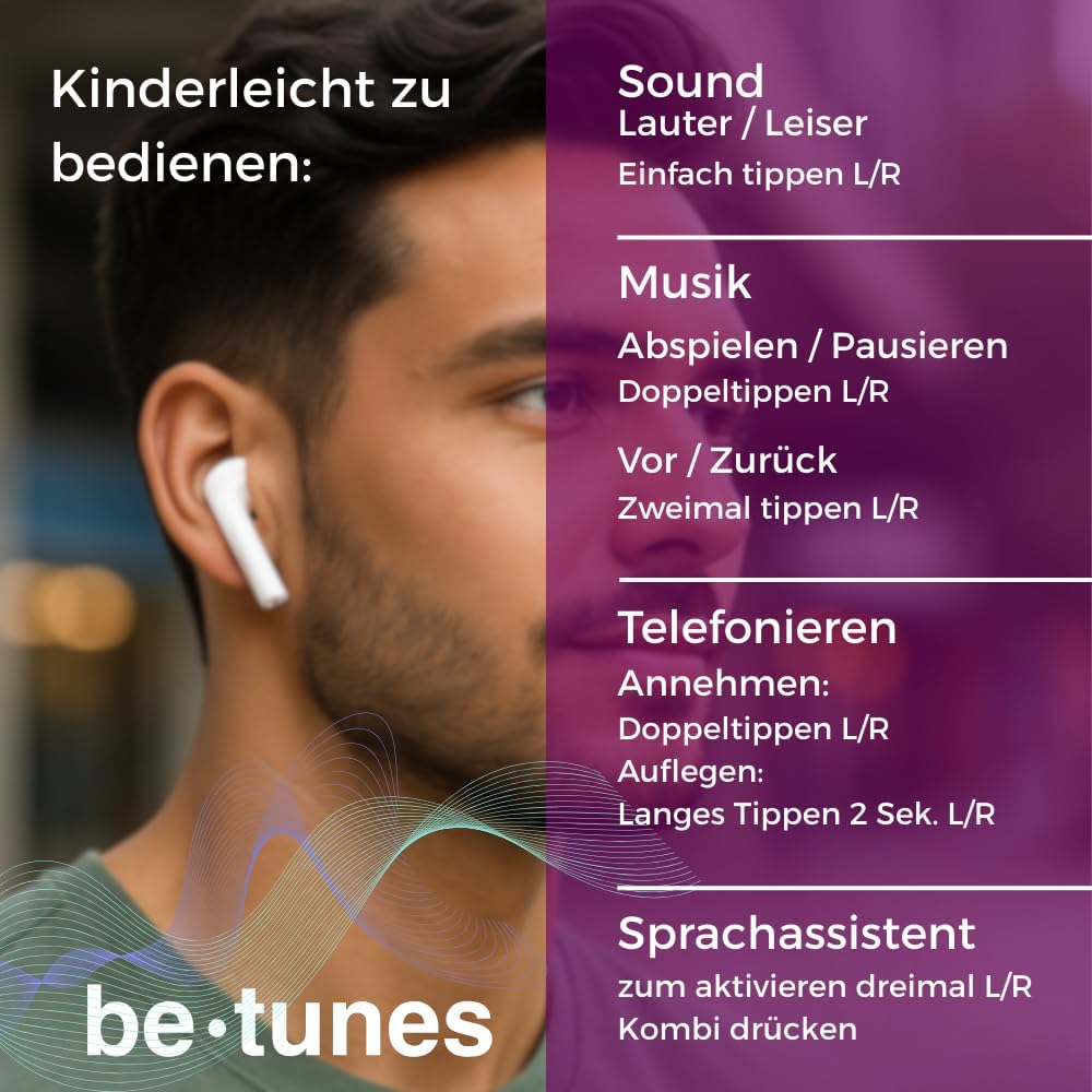 In Ear Bluetooth Kopfhörer PRO BT-14 – 5.3 Kabelloser Bluetooth In Ear Kopfhörer USB C mit HiFi Ster
