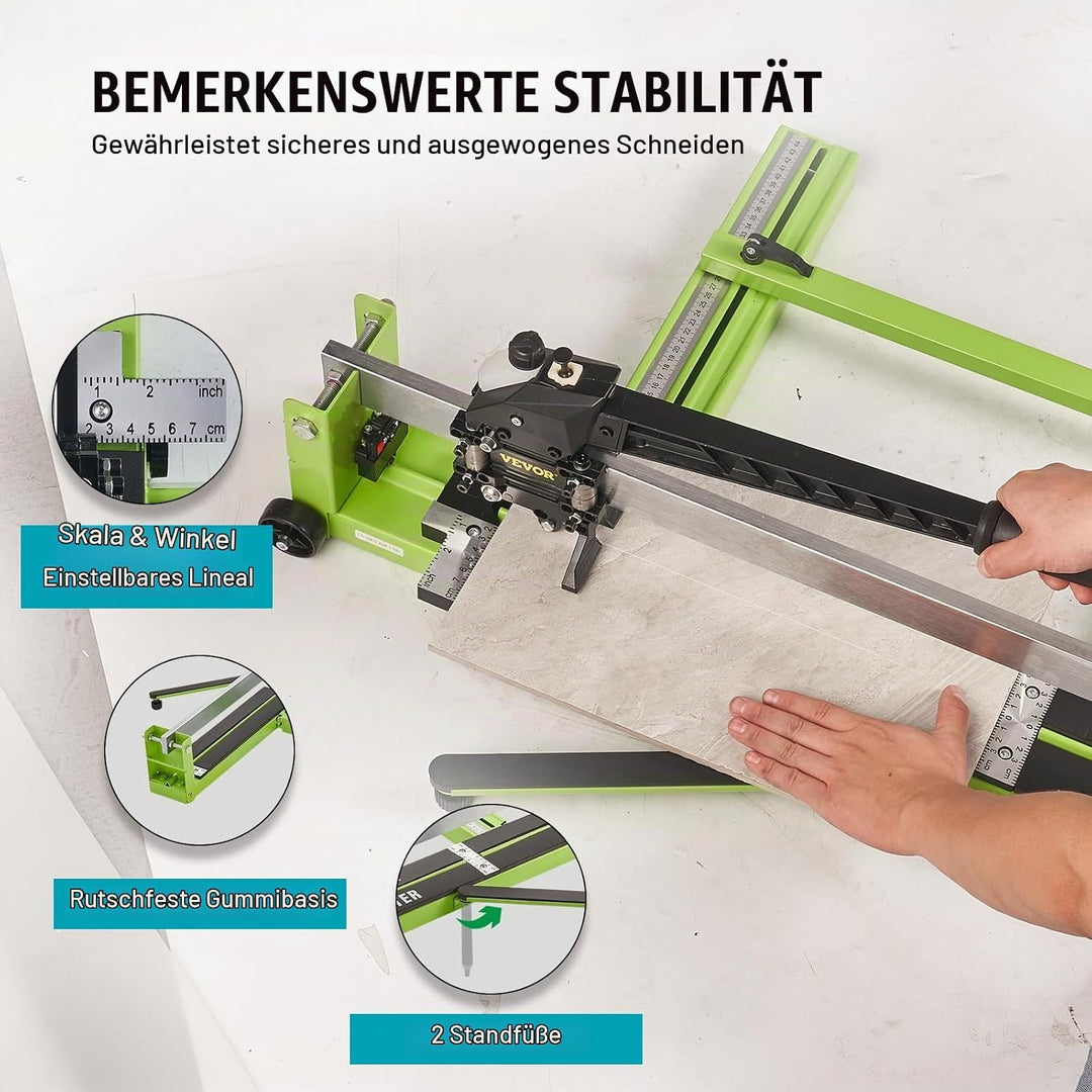 Mophorn Manueller Fliesenschneider 800 mm Fliesenschneidmaschine 31.5 Zoll Geeignet für Bodenfliesen