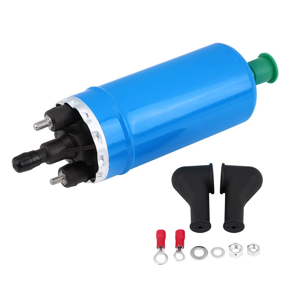 Terisass Elektrische Kraftstoffpumpe 12V 140LPH 3Bar Elektrische Inline-Hochdruckkraftstoffpumpe mit