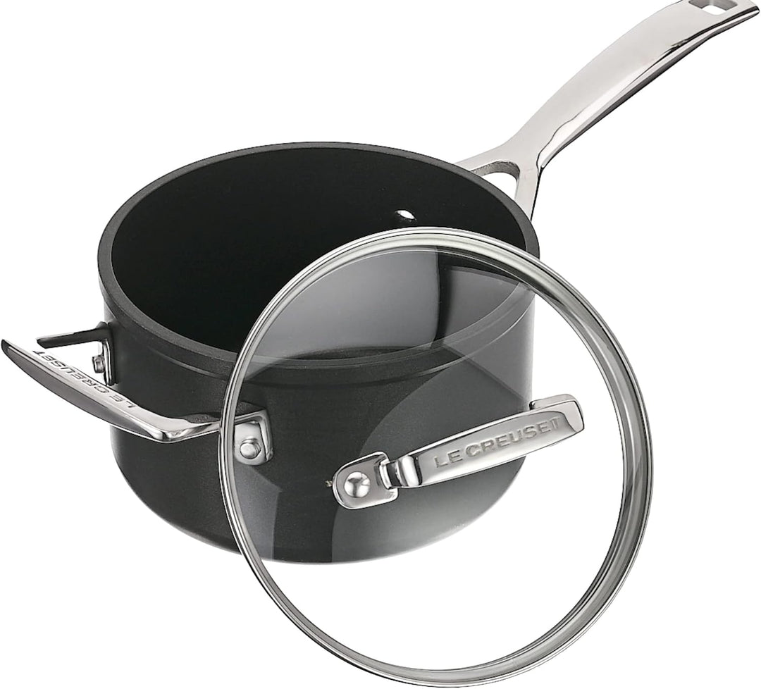 Le Creuset Aluminium-Antihaft Profitopf, Ø 16 cm, Für alle Herdarten inkl. Induktion geeignet, Anthr