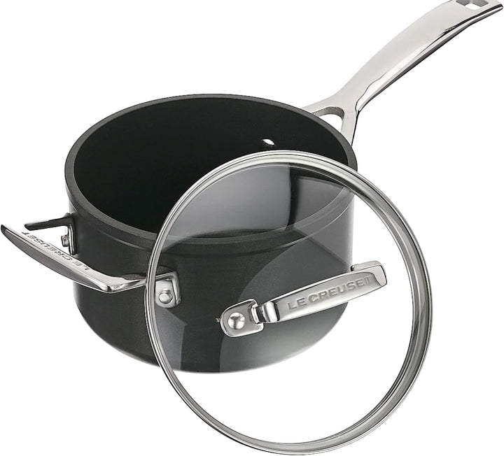 Le Creuset Aluminium-Antihaft Profitopf, Ø 16 cm, Für alle Herdarten inkl. Induktion geeignet, Anthr