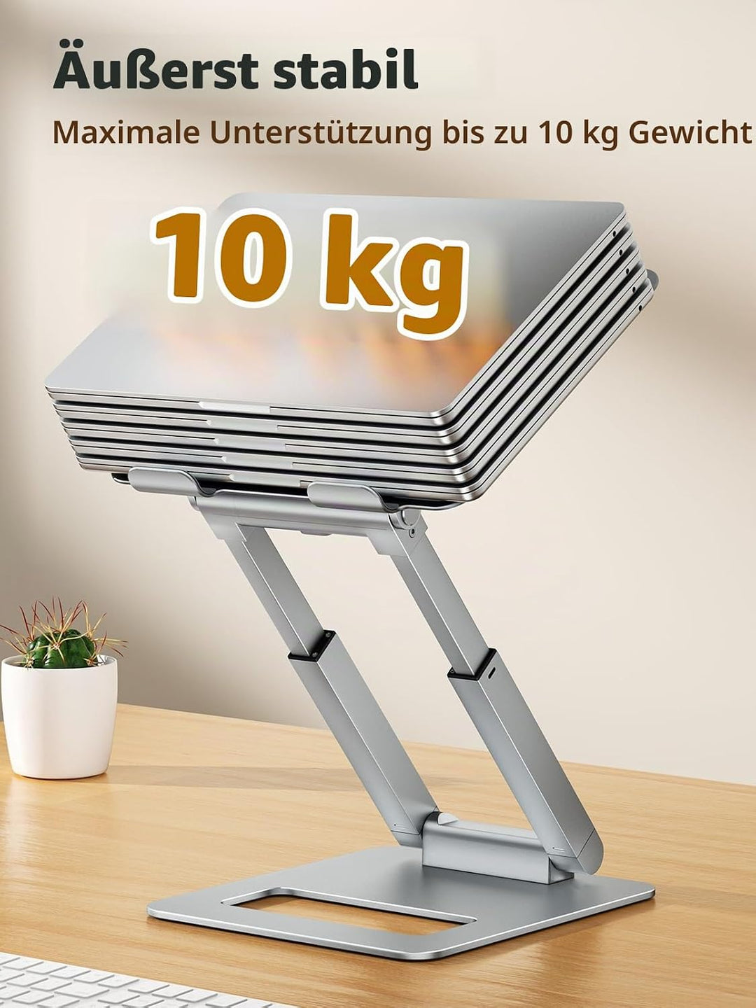 tounee Laptop Ständer Höhenverstellbar, Ergonomischer Computer Ständer, Adjustable Laptop Stand, Not