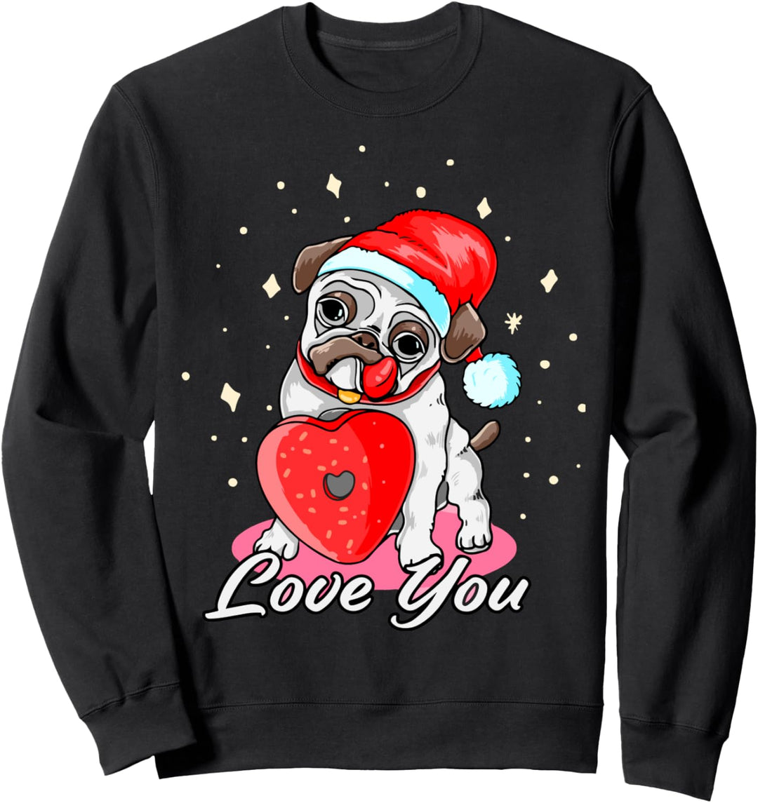 Weihnachtshund, ich liebe dich Hund Sweatshirt