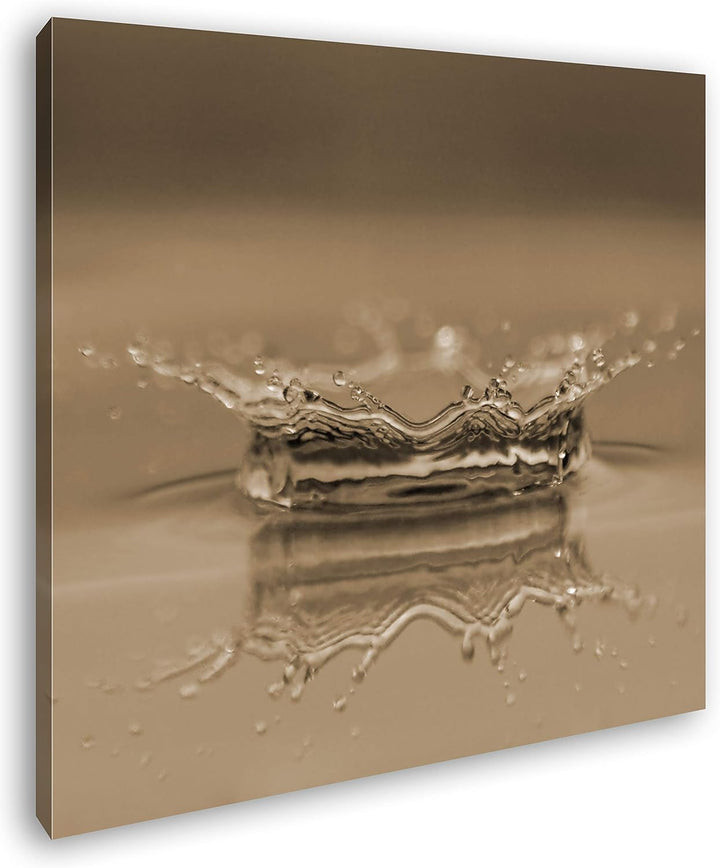 deyoli Bezaubernder Blauer Wassertropfen im Format: 70x70 Effekt: Sepia als Leinwandbild, Motiv auf