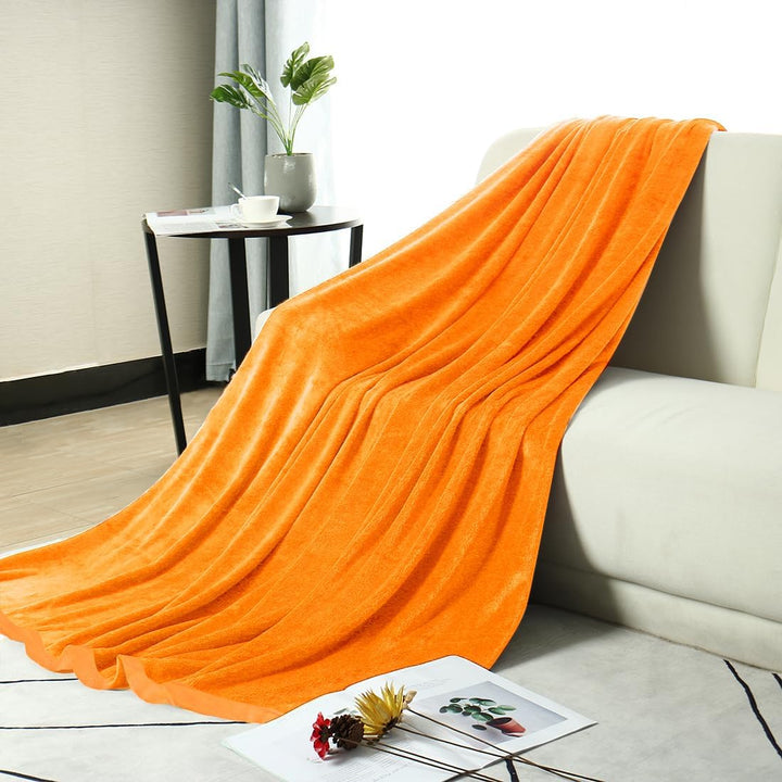 PiccoCasa Kuscheldecke Tagesdecke Fleecedecke mit Rand Microfaser Decke Weiche Warme Leichte Decke 3