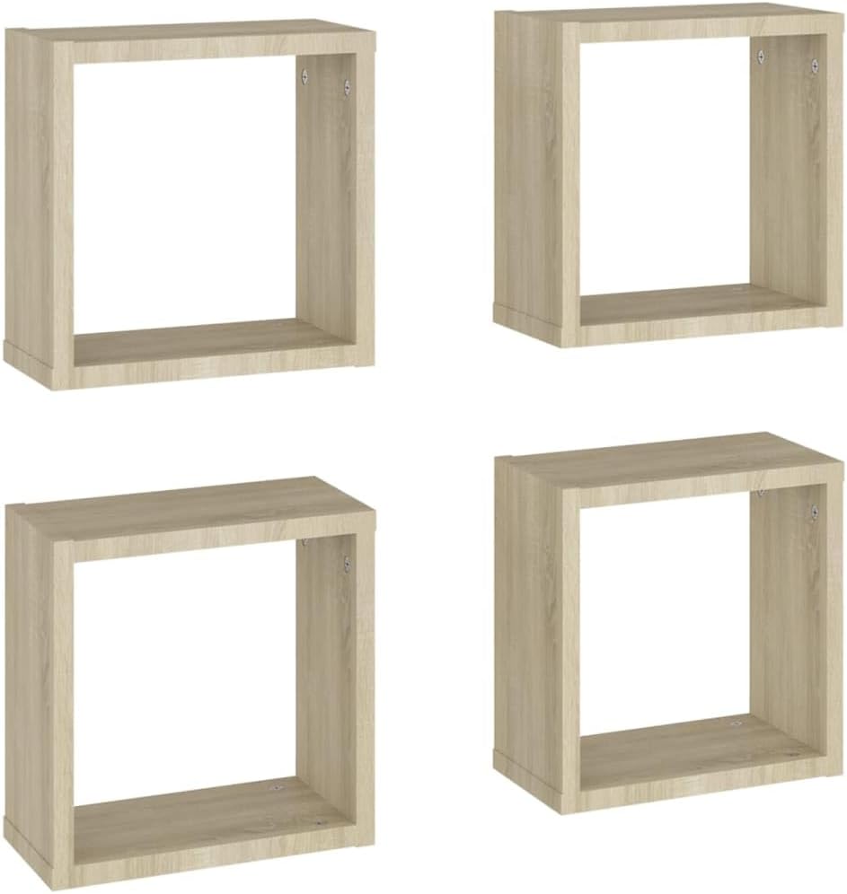 vidaXL 4X Würfelregal Wandregal Hängeregal Cube Lounge CD Regal Dekoregal Bücherregal Schweberegal W