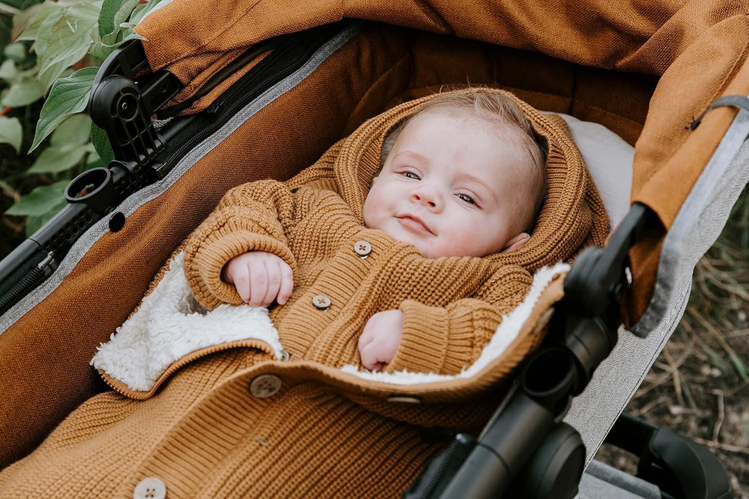 Baby's Only - Soul Kapuzenjacke Baby - Teddyfutter - Strickjacke für Jungen and Mädchen - 100% Bio-B
