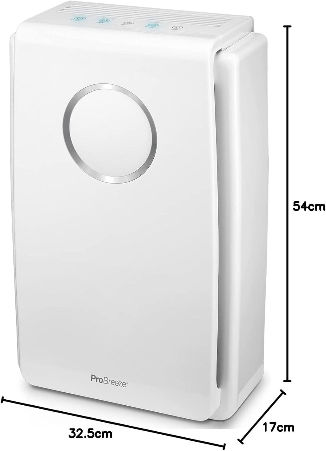 Luftreiniger von Pro Breeze mit True HEPA Luftfilter für Allergiker, Air Purifier für bis zu 40m², C
