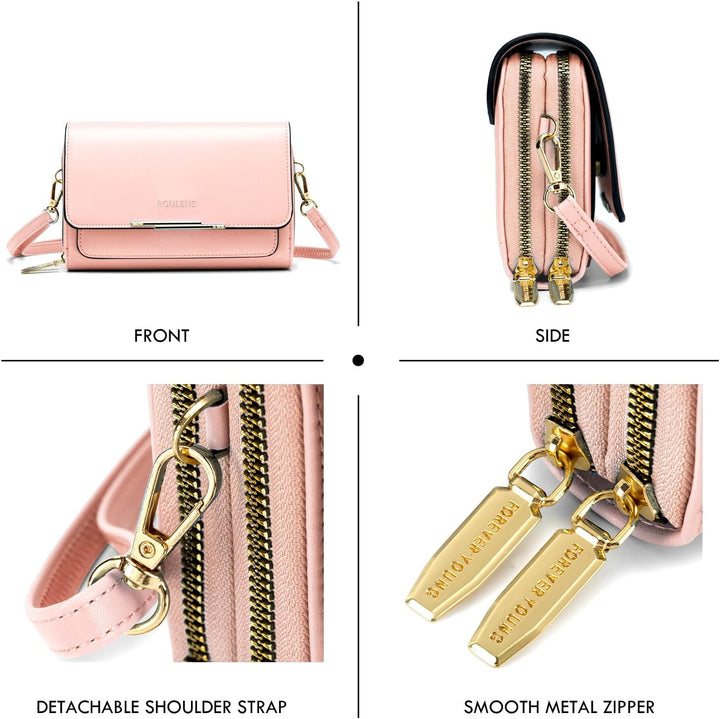 Roulens Klein Handy Umhängetasche,Damen Kleine Umhängetasche,PU Leder Crossbody Schultertasche Reise