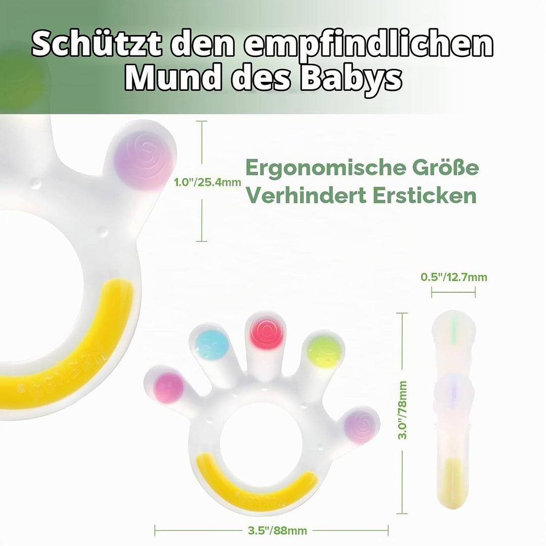 Haakaa Beissspielzeug für Baby, Silikon Beissringe für Babys ab 3 Monate, Baby Beissspielzeug Kauspi