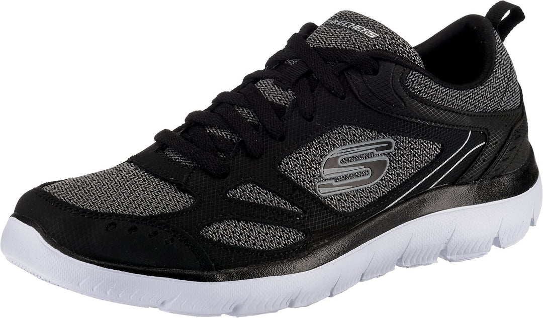 Skechers Sport Mens Summits South Rim Sneakers Herren Schwarz 46 EU Black White Bkw, 46 EU Black Whi