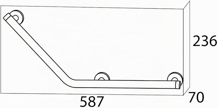 Tiger Boston Haltegriff 135° links, Edelstahl poliert, TÜV-geprüft Variante links Edelstahl Poliert,