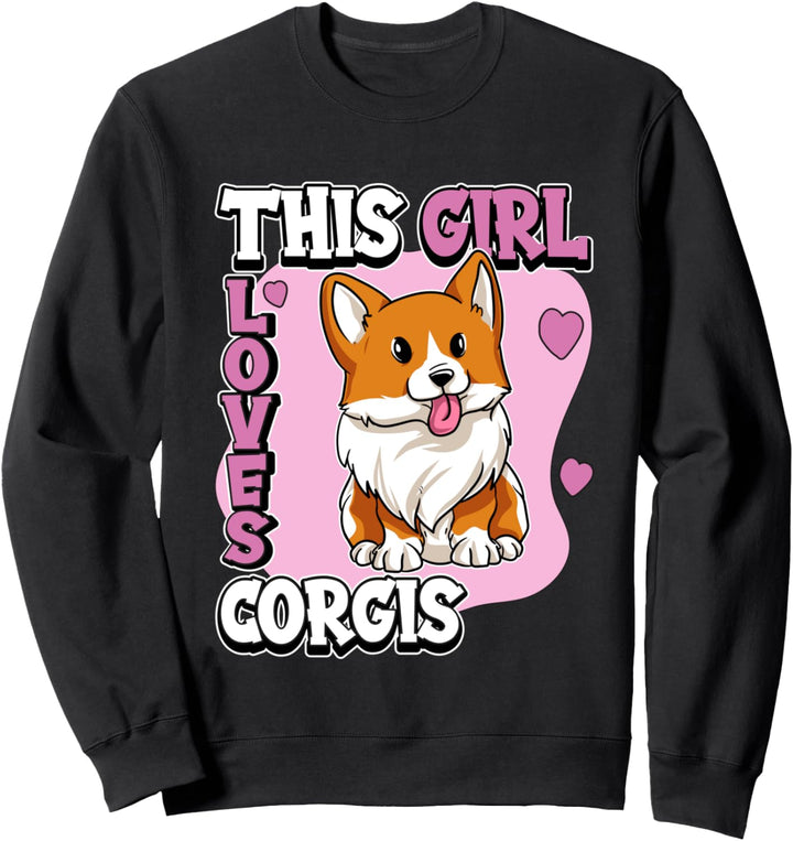 Mädchen This Girl Loves Corgis Corgi Sweatshirt