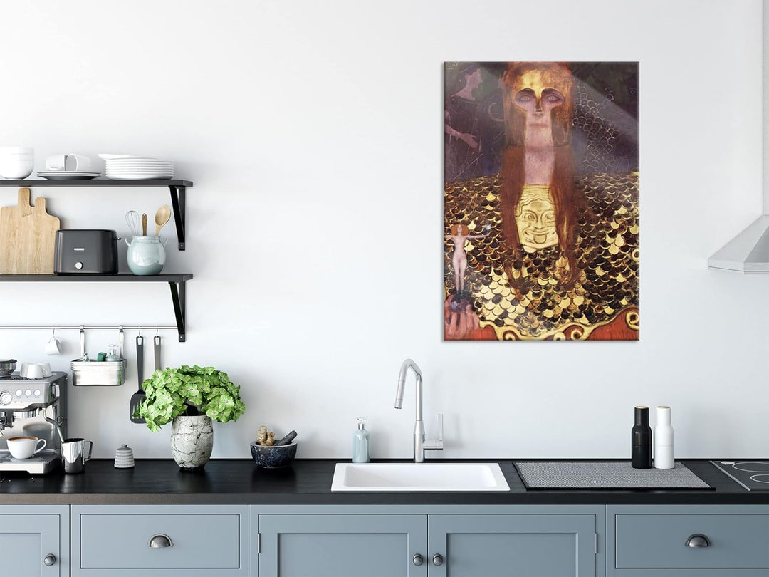 Pixxprint Glasbild | Wandbild aus Echtglas | Caspar David Friedrich - Wanderer über dem Nebelmeer |