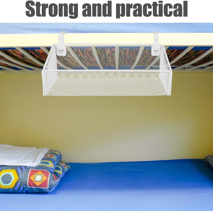 PRETYZOOM HäNgender Aufbewahrungskorb Aus Metall 27X12X9Cm Mit 10 Haken FüR Bett Organizer Zum Einhä