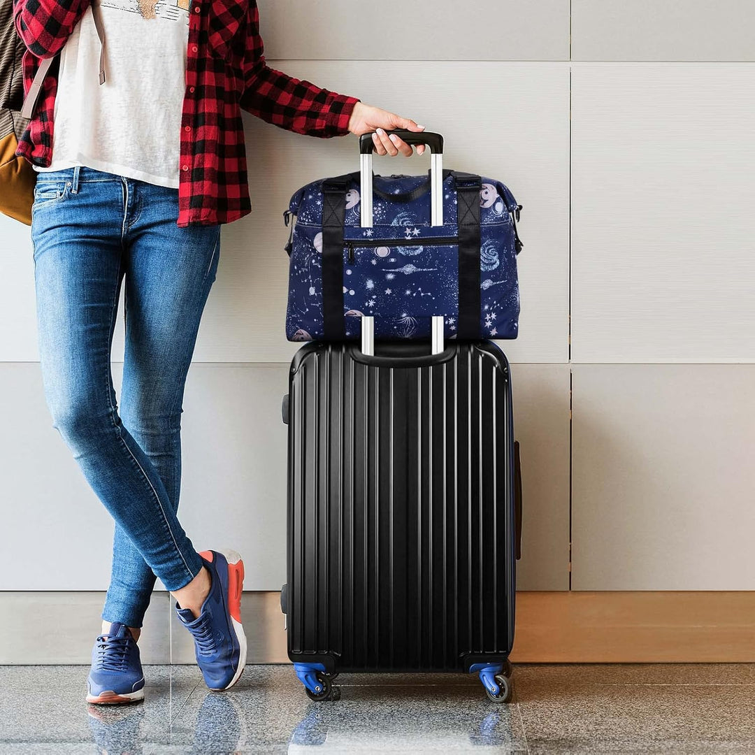 HAWEE Sporttasche Damen Gross Leichte Reisetasche Herren Faltbare Gym Duffel Bag Weekender Travel Ba