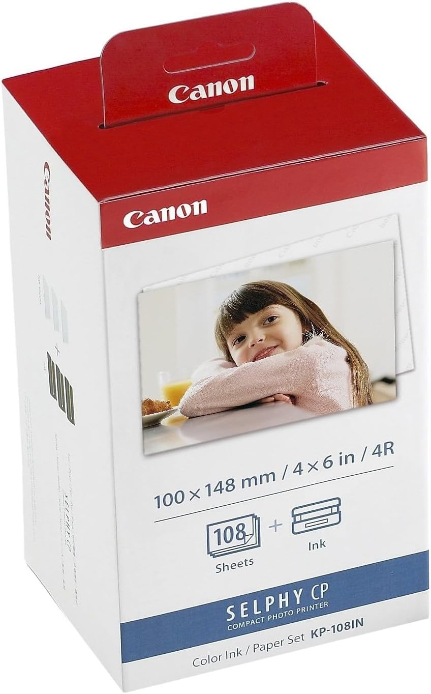 Canon Papier KP-108IN, 108 Blatt 10x15 mit Farbkartusche