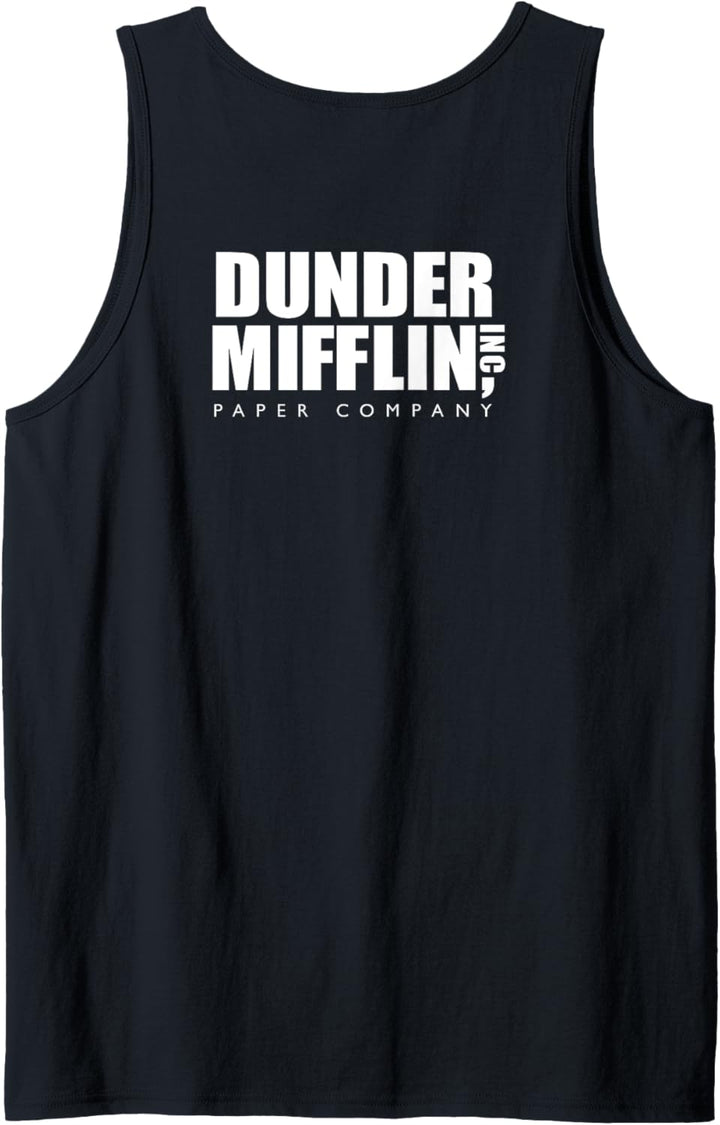 The Office Dunder Mifflin Logo linke Brust und Rücken Tank Top