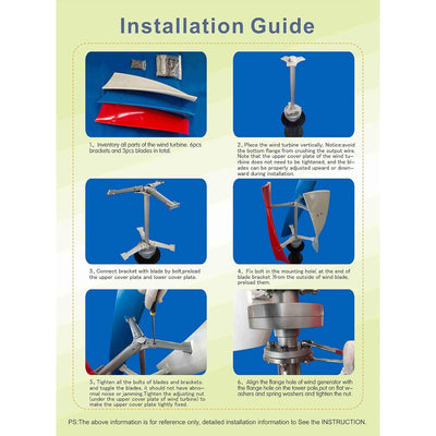 400W Windturbine Generator Maglev Windturbinengenerator 3 Klingen Turbine mit Controller, 3 Phasen W