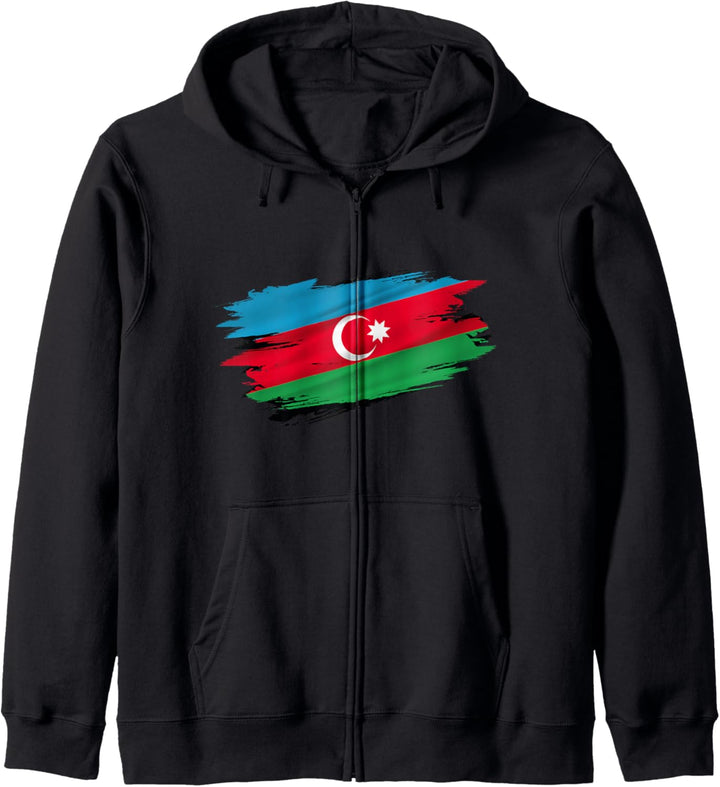 Aserbaidschan Flagge Azerbaijan Kapuzenjacke