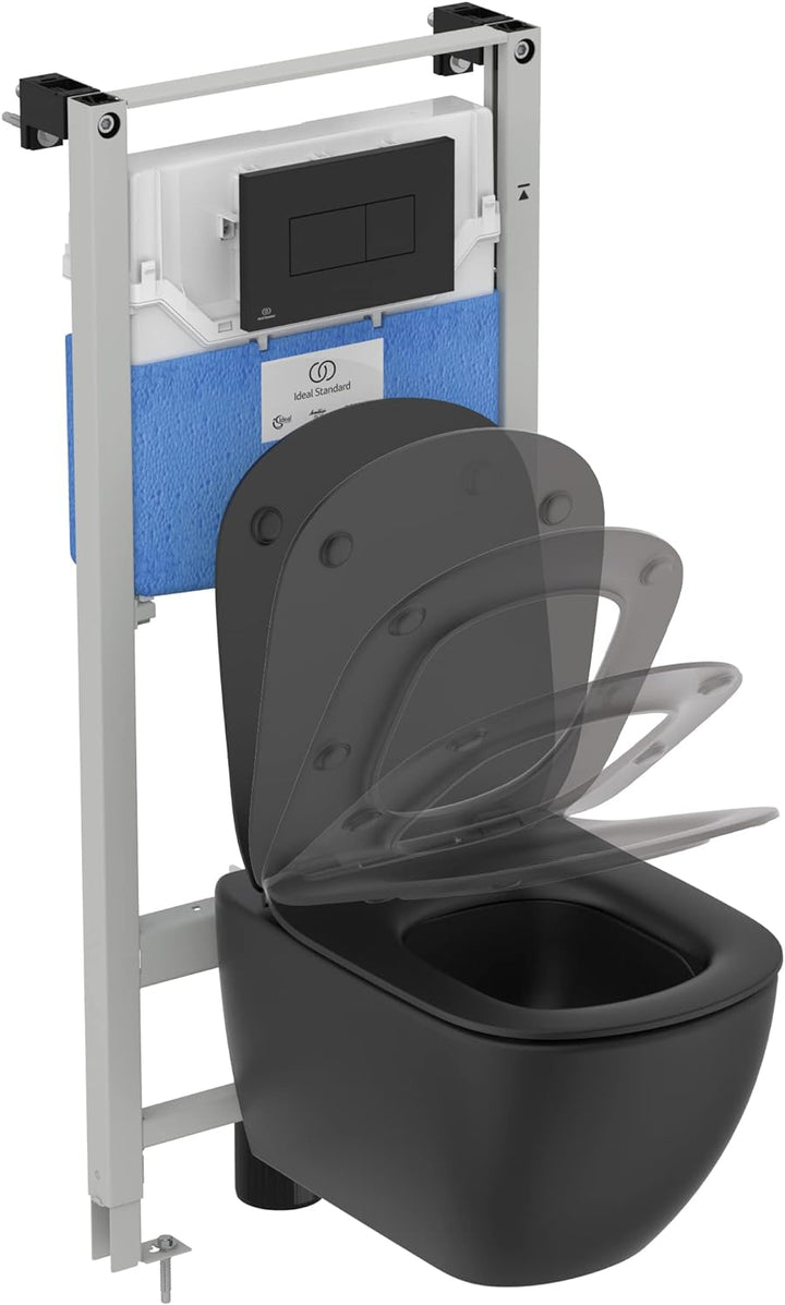Ideal Standard R0110A6 Solea Betätigungsplatte Solea P2 Pneumatic Toilet Flush Plate - Black Schwarz