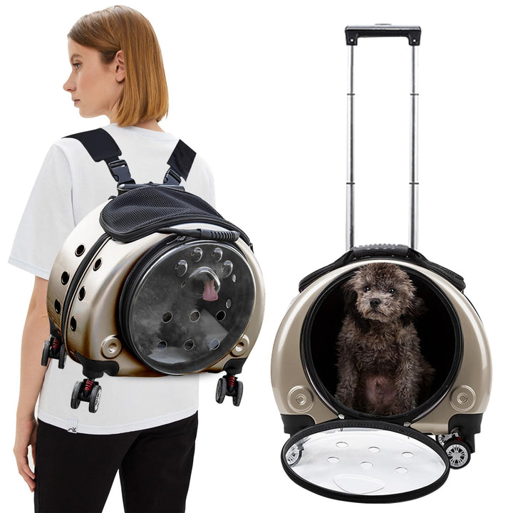 PETCUTE Haustier Rucksack,Faltbare Haustier-Tragerucksack Bis 7.5 Kg mit Herausnehmbarer Matte,Gute