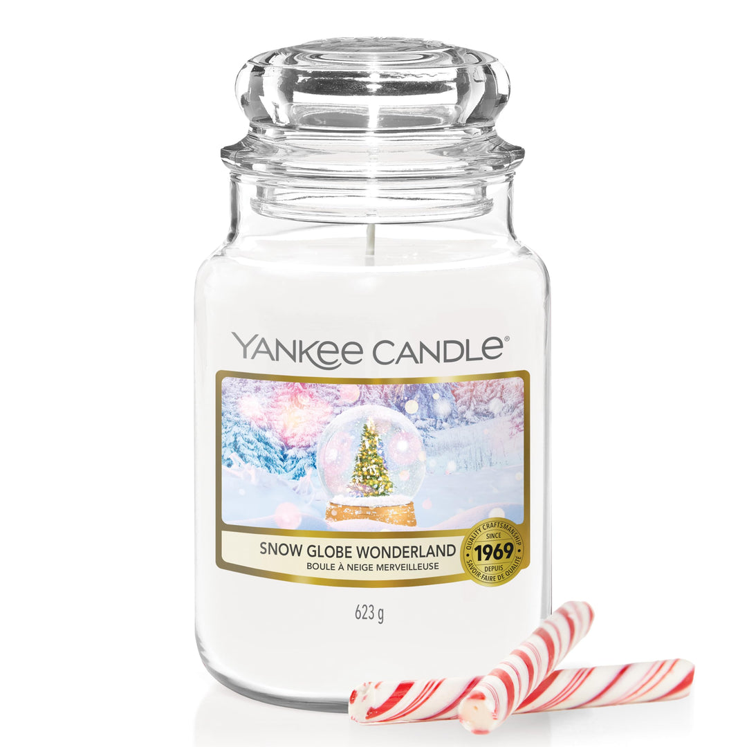 Yankee Candle Duftkerze | Grosse Snow Globe Wonderland Duftkerze im Glas | Snow Globe Wonderland Kol