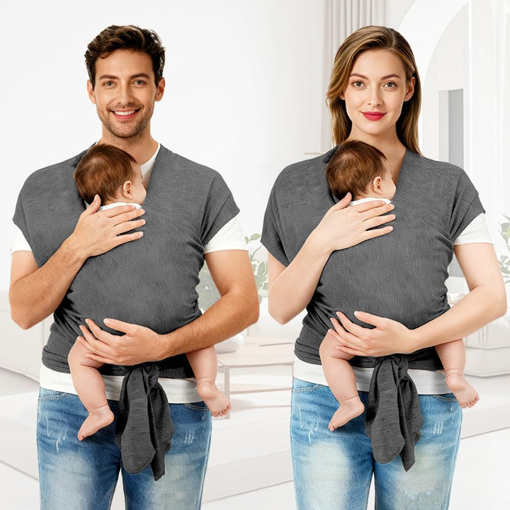 AOOWU Babytrage Tragetuch Baby Neugeborene bis 15 kg - Freihändiges Babytragetuch -Einfach Anzuziehe