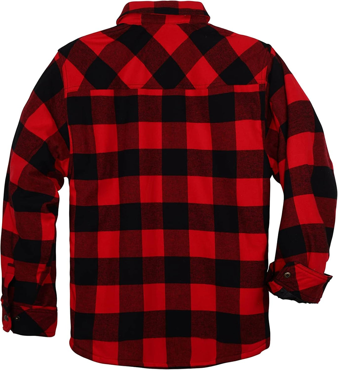 Coevals Club Herren Flanell Jacke Hemd Sherpa Holzfällerhemd Flanellhemd Langarm Kariertes Druckknöp