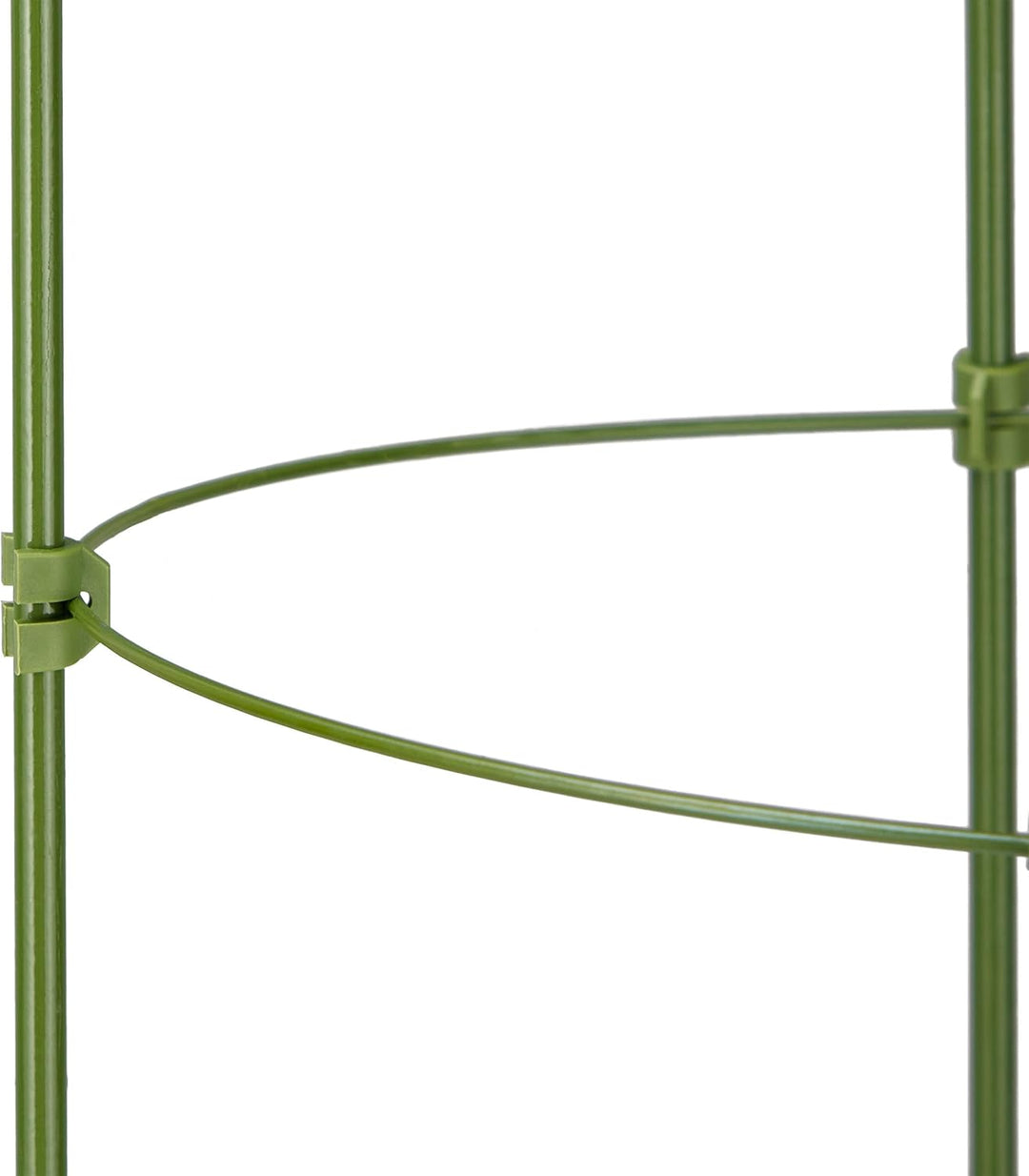 Relaxdays Rankhilfe, 5er Set, 4 Ringe, HxD: 90 x 28 cm, Blumen & Nutzpflanzen, Metall & Kunststoff,