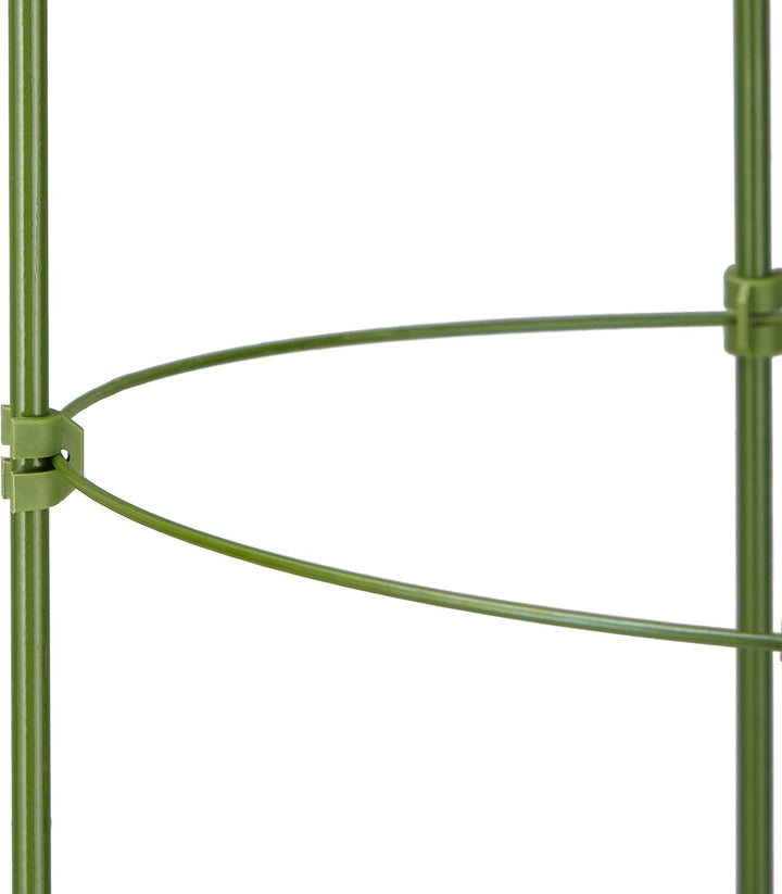 Relaxdays Rankhilfe, 5er Set, 4 Ringe, HxD: 90 x 28 cm, Blumen & Nutzpflanzen, Metall & Kunststoff,