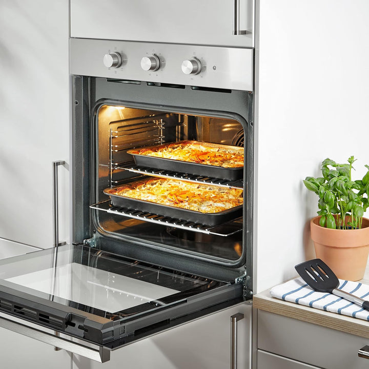 Grizzly 2x Auflaufform, Grösse gross und flach, antihaftbeschichtet, mit Griffrand, auch als Lasagne