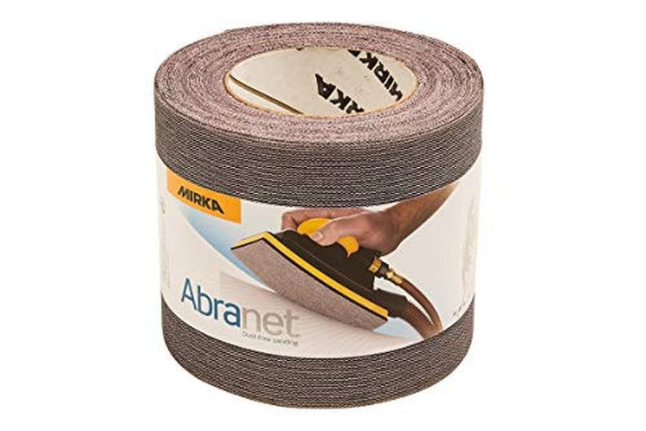 Mirka Abranet Netz-Schleifrolle 115 mm x 10 m Klett / Korn P80 / 1 Rolle / zum Schleifen von Holz, S