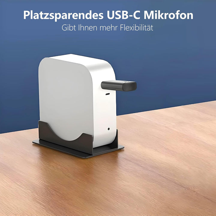 USB C Mini Mikrofon für Mac mini M4/M4 Pro & MacBook | Plug-and-Play Kondensatormikrofon, kompakt &