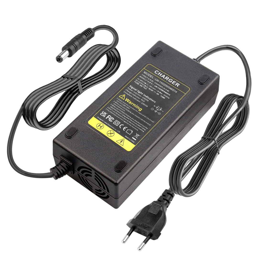Labtec 54,6V 48V 2A Ladegerät Ladekabel für 48V 2A 13S Li-on Akkus E-Bike Elektrofahrrad Pedelec Hov