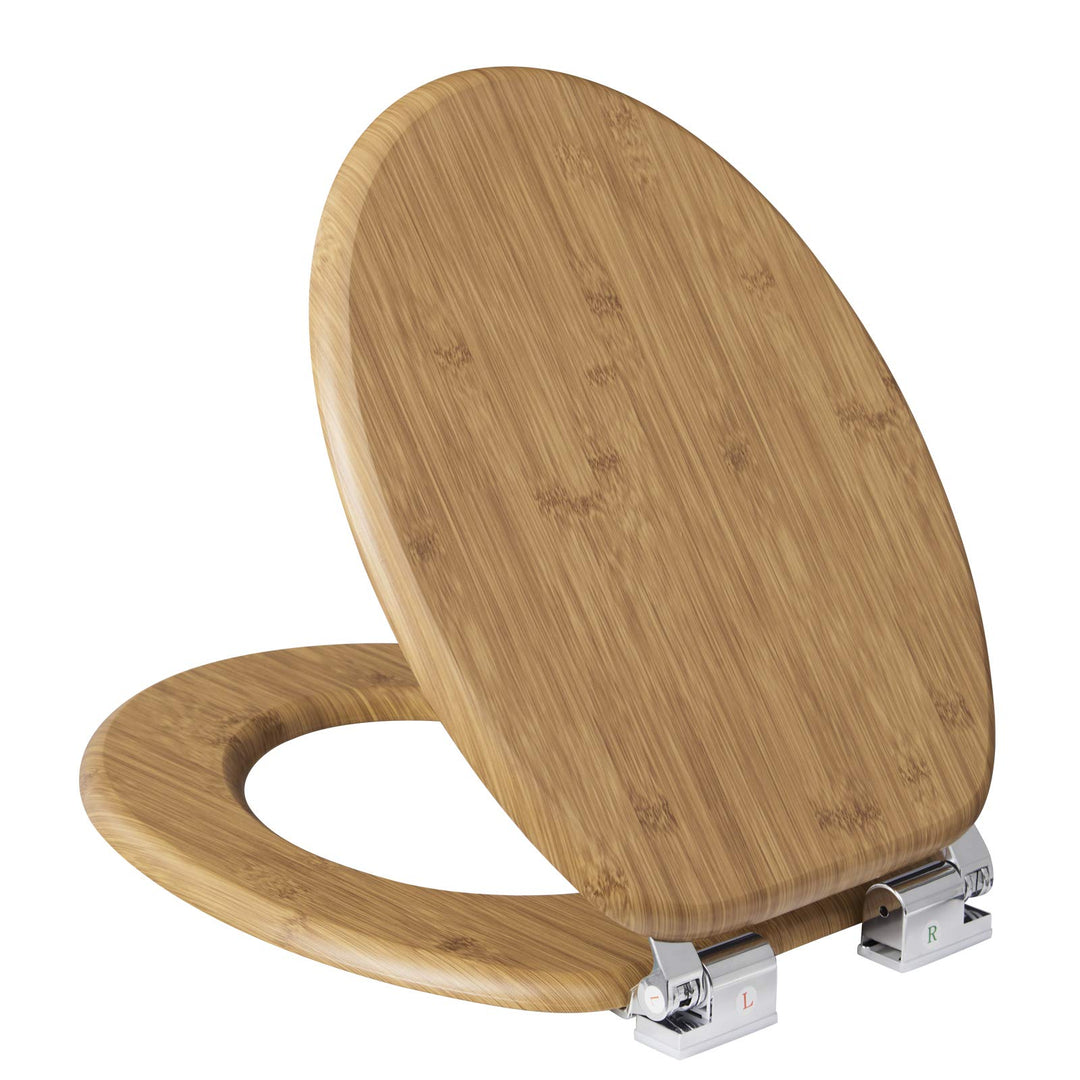 eSituro Toilettendeckel,mit Absenkautomatik, Klodeckel MD Holz Premium WC Sitz,Klobrille einfache Bo