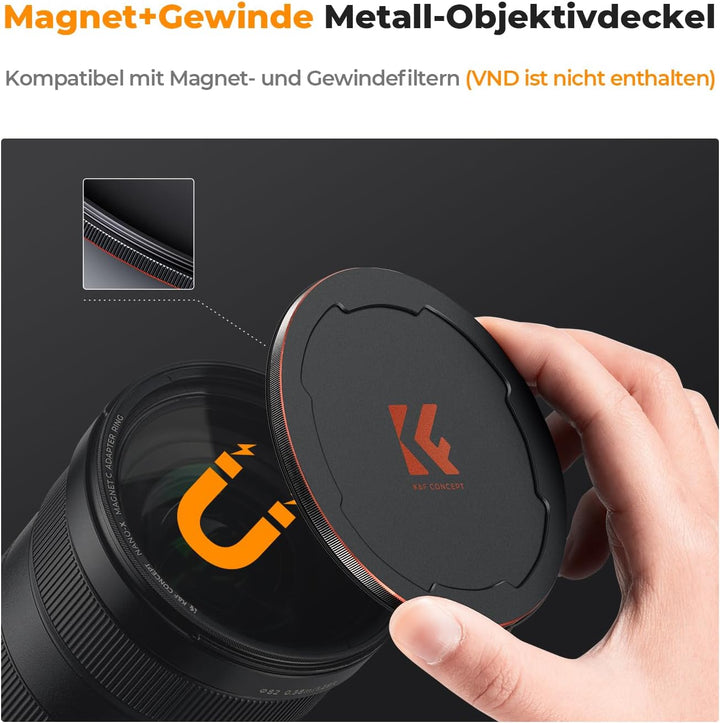 K&F Concept Magnetic Filter Set Nano X-Serie 62mm Magnetisches Schnellwechsel System Quick Swap Syst