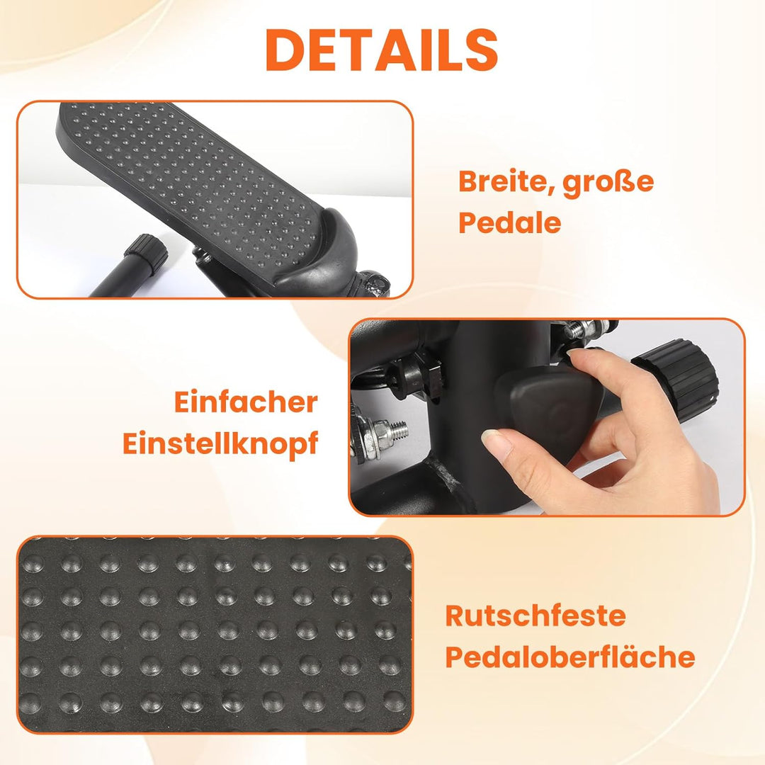 himaly Mini Stepper für Zuhause, Exercise Stair Stepper 100kg, Treppensteiger Fitnessgerät with Wide