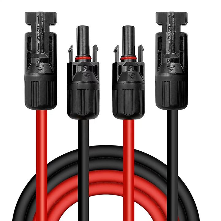 Solarkabel 4mm²/6mm², Solarkabel Verlängerung 1/2/3/5/10M, Solarkabel Verlängerungskabel(Rot/Schwarz
