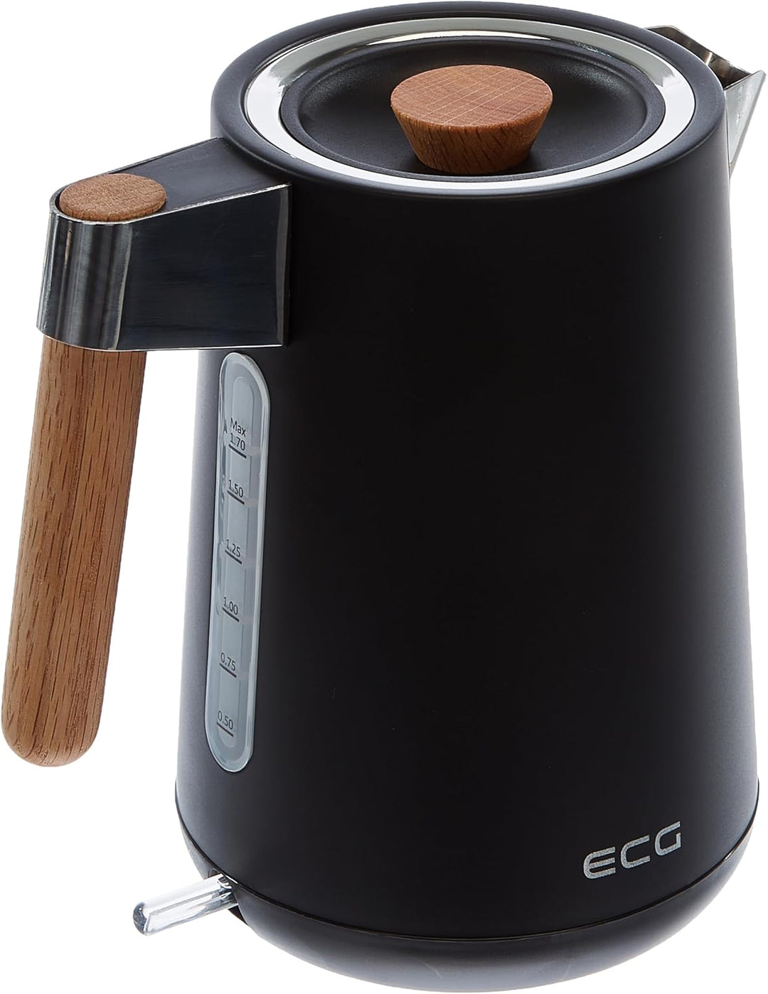 ECG RK 1768 Strix Timber Black 1.7 Liter Holz, Schwarz, 1.7 Liter Holz, Schwarz